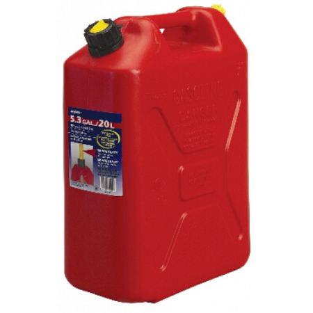 FUEL CAN 20 LTR RED PLASTIC JERRY CAN 